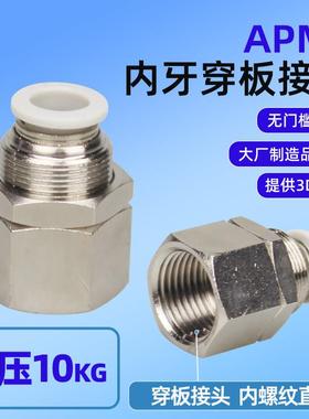 内牙穿板接头6-01/8-02气管快插10-03串板PMF隔板内螺纹12-04直通