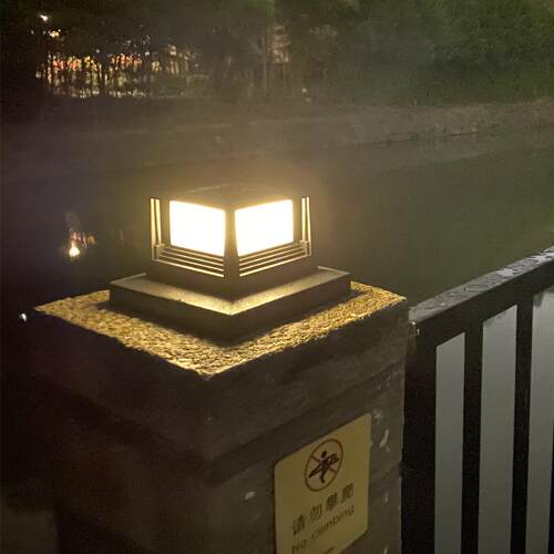 户外太阳能柱灯4灯-6灯SUNOTING英寸柱子灯花园庭院景观头门前灯