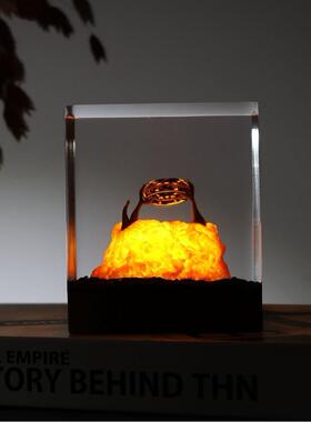 跨境树脂灯饰指环王魔戒工艺品摆件氛围小夜灯生日情人节圣诞礼物