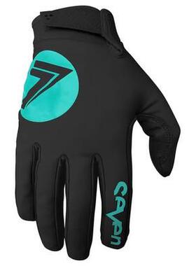 seven冬款户外骑行越野摩托车加薄绒长指手套防滑