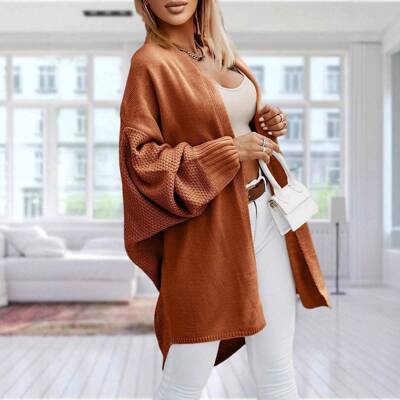 Danedvi Women's Essential Knitwear Open-Front Oversized