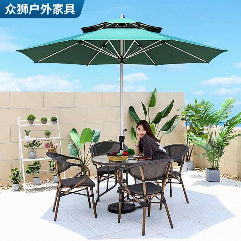 户外遮阳伞墅庭院伞露大天阳台别花园阳209伞棚商用室外摆摊立太