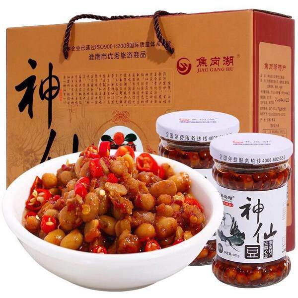焦岗湖神仙豆 臭豆子香辣豆豉下饭小菜201g/瓶安徽淮南特产