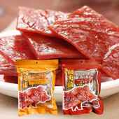 香港珍殿猪肉铺炭烤原味辣味黑椒味金钱猪肉鸡肉干独立小包装 200g