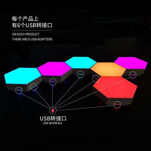 RGB模块灯随意拼接触摸加遥控LED氛围灯LED装饰灯七彩量子灯