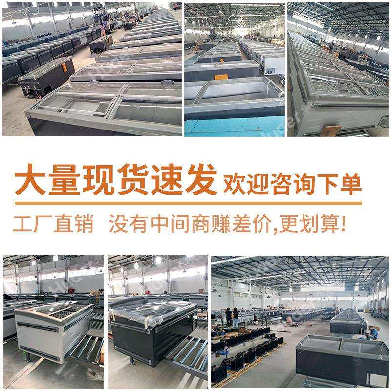 超无霜岛市164柜商用大柜容量肉类冰糕柜卧式组合雪冷冻展示柜