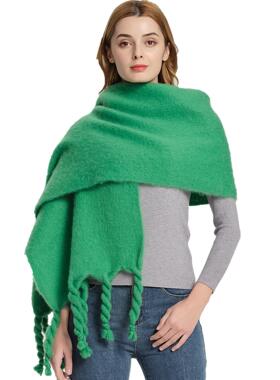Shawl Autumn Circle Yarn Knot Coarse Braid Coarse tassel