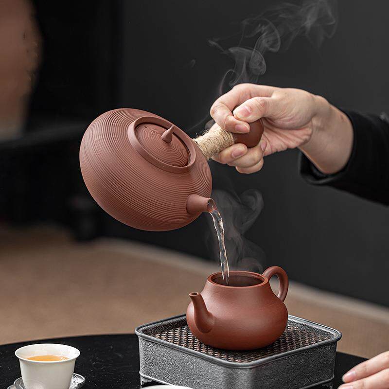 玩物尚置日式围炉煮茶侧把壶家用烧水壶中式小号罐罐茶炭火煮茶器图片