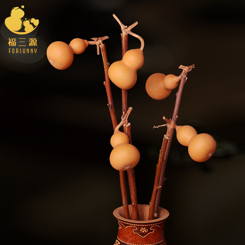 文玩葫芦摆件客厅干花瓶装饰品配件桃木枝挂件创意礼品手工艺装饰