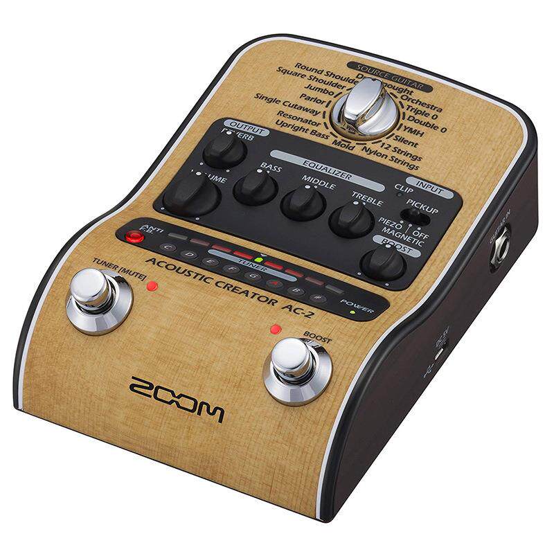 ZOOM AC-2原声民谣弹唱指弹木吉他电箱琴混响延迟效果器