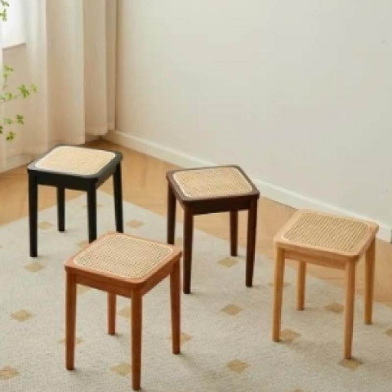 实木家用藤编结实时尚小凳子学习,我们只比品质不比价格,实用方便