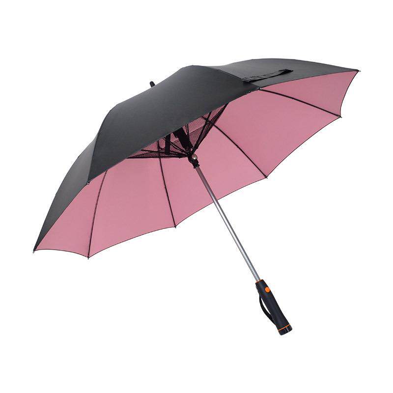 防晒清凉风扇晴雨两用防紫外线遮晒黑胶雨伞定印LOGO礼品广告雨伞