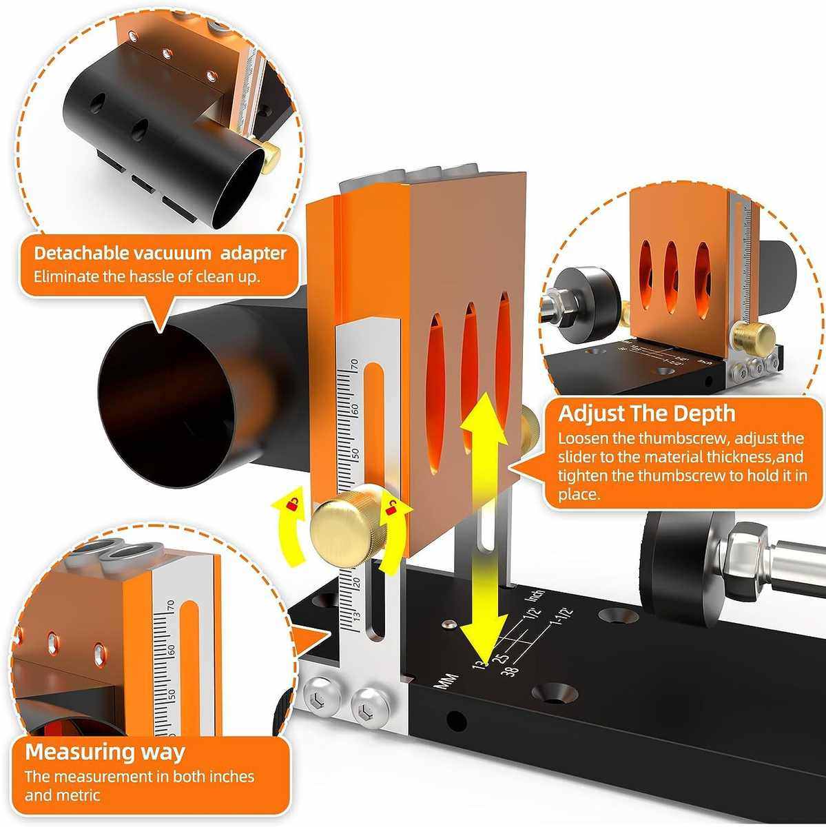 夹具套件钻孔工具口袋螺丝夹木工斜孔开孔器工具专业夹具套件,五金/工具,扩孔钻,淘宝优惠券,粉丝福利购,淘宝优惠卷