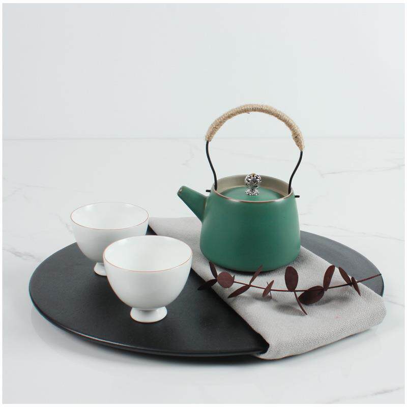 新中式茶具套装样板房样板间软装配套茶几摆设书房书桌陶瓷茶具