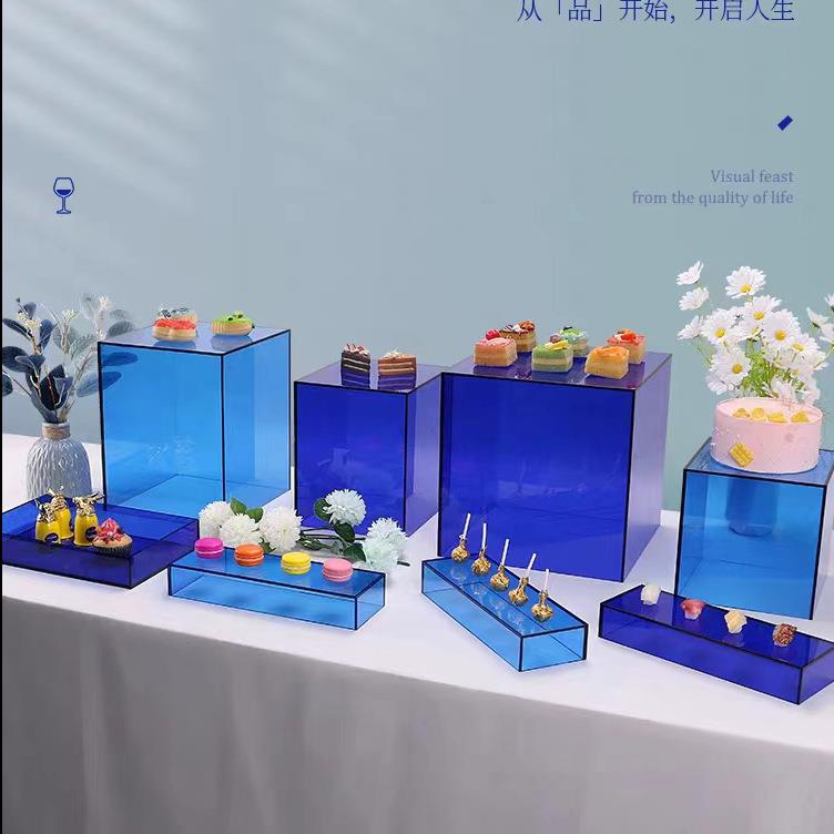 亚克力甜品点会心展示架托冷餐宴茶歇摆台台蛋糕甜NVM品盘婚庆道