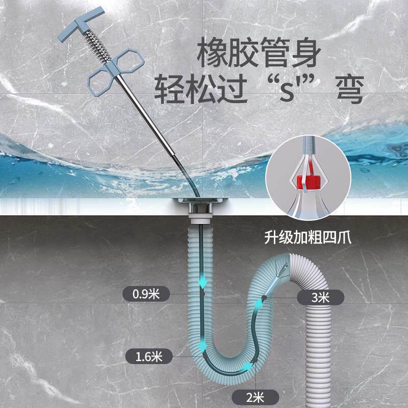 德国进口通下水道疏通厨房管道厕所堵塞万能捅渠马桶疏通器专用