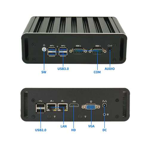 酷睿i5 i7工控机无风扇双网双串口迷你主机Linux微型小电脑