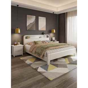 实木床政府补贴1米8双人床卧室2025新款1米5小户型现代简约储物床