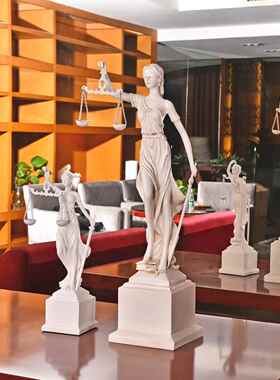 北欧忒弥斯正义女神摆件人物树脂雕塑希腊神话覆古艺术办公装饰品