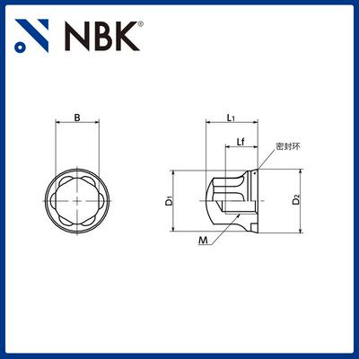 NBK SCNL-HD带法兰六角盖型螺母-卫生型设计SUS316L 机械厂家直供