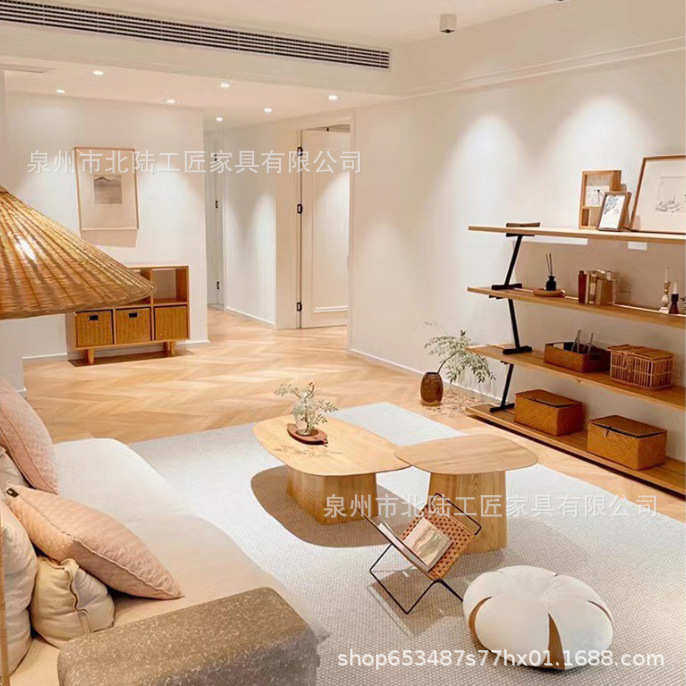 北欧原木小边茶几侘寂风沙发实木白蜡木家用客厅网红设计ins茶桌,商业/办公家具,茶几,淘宝优惠券,粉丝福利购,淘宝优惠卷