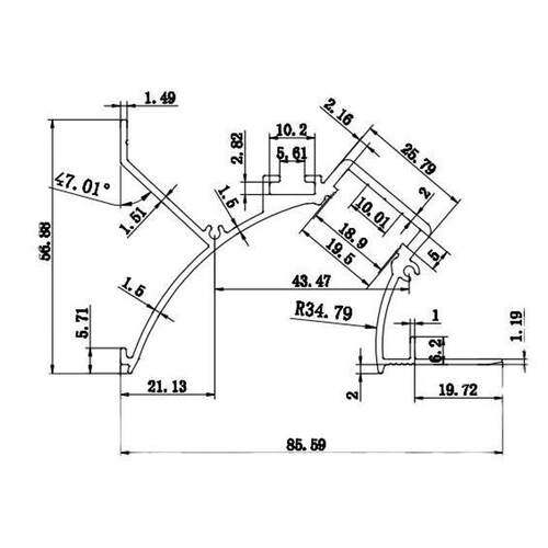 定制灯槽加工定做型线性开led灯模嵌入式线形铝合金槽槽铝u明装