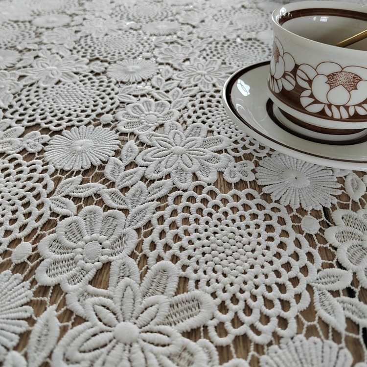 EG-1907401-148 水溶蕾丝绣花布 刺绣面料   厂家直销 现货供应