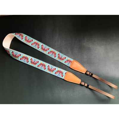 UNIKSTRAP纯手工 灵动蝴蝶刺绣加长相机背带微单单反camera strapAI