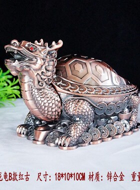 烟灰缸玉兔老虎模型金属装饰摆件