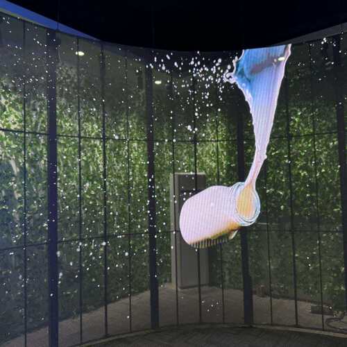 室内lep2.8-P5.d显示屏展厅缝拼告接透明屏幕P间2.84-5.6无2小距l