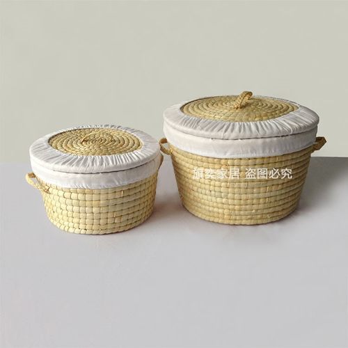 竹筐容器盖装家用馍收纳盒的篓子馒头包子馒头盛放带竹编保温