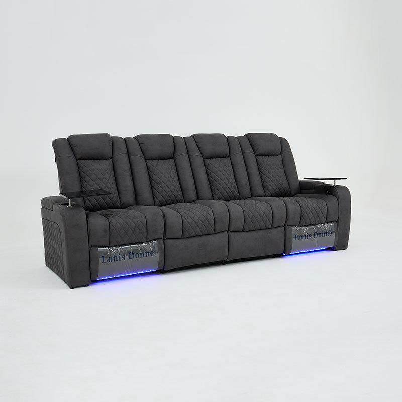 现代多功能电动沙发客厅家庭影音室私人影院直排沙发观影科技布