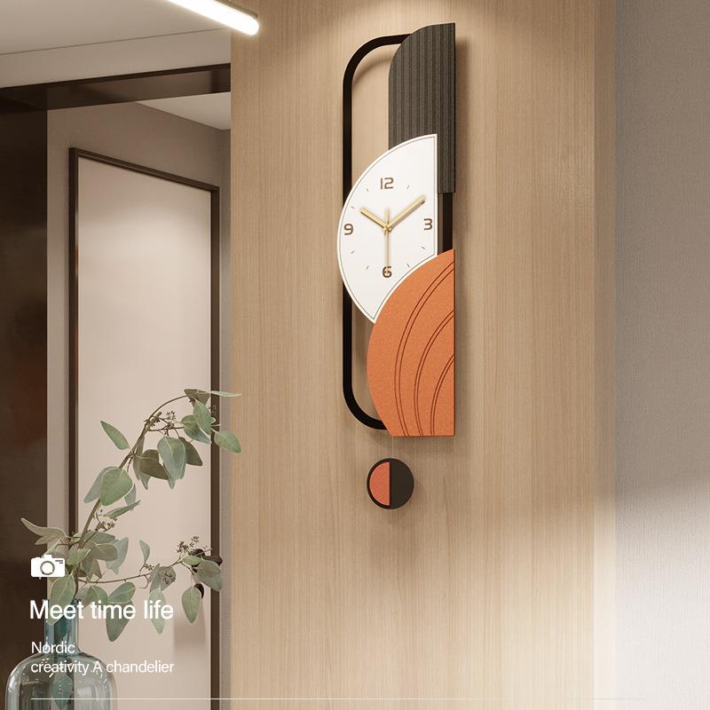 2025新GQU款网红挂钟客厅现代简约表家时用尚钟轻奢时挂墙钟创意