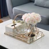 盒纸巾创意餐桌收纳客厅高档风套装 饰品纸盒茶几轻 摆件家用抽奢装