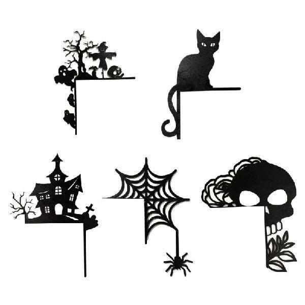 Ghostly Wood Door Frame Decors Haunted House Silhouettes