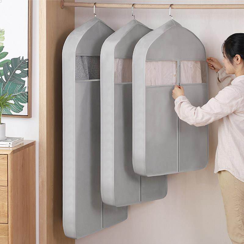立体衣服防尘罩挂衣罩大衣套家用无纺布透气挂式西服套皮草防尘袋
