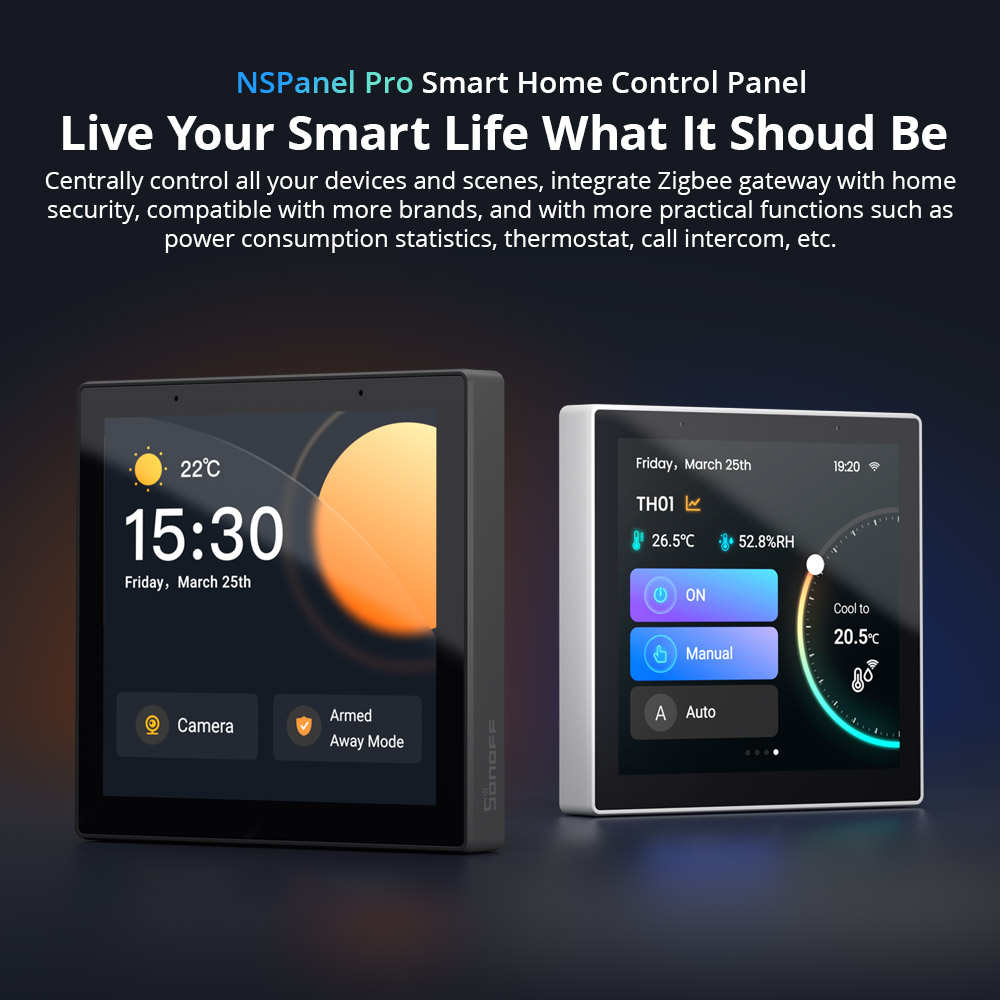 SONOFF NSPanel Pro智能WIFI语音开关面板触屏中控中心Zigbee网关