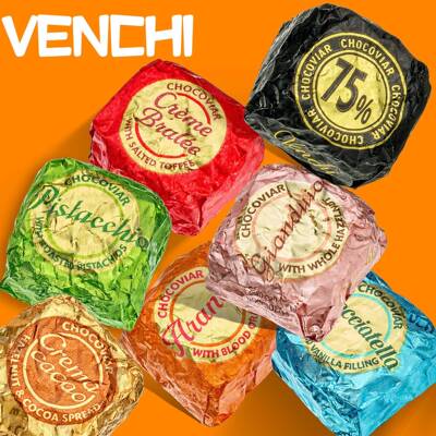意大利进口venchi闻绮黑巧克力鱼子酱散装零食独立包装喜糖夹心