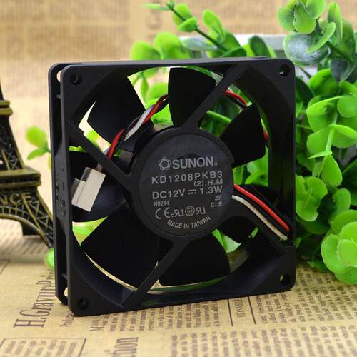 原装 建准 SUNON KD1208PKB3 8020 8厘米 12V 1.3W 机箱静音风扇