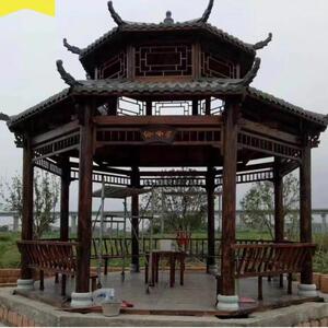 凉亭户外庭院葡萄架实木廊架厂家古建景观四角六角防腐木乡村遮阳