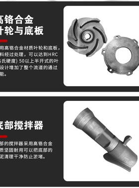 KBZ37.7潜水泵排污泥浆污水泵出口畅销sewage pump合金底板叶轮耐