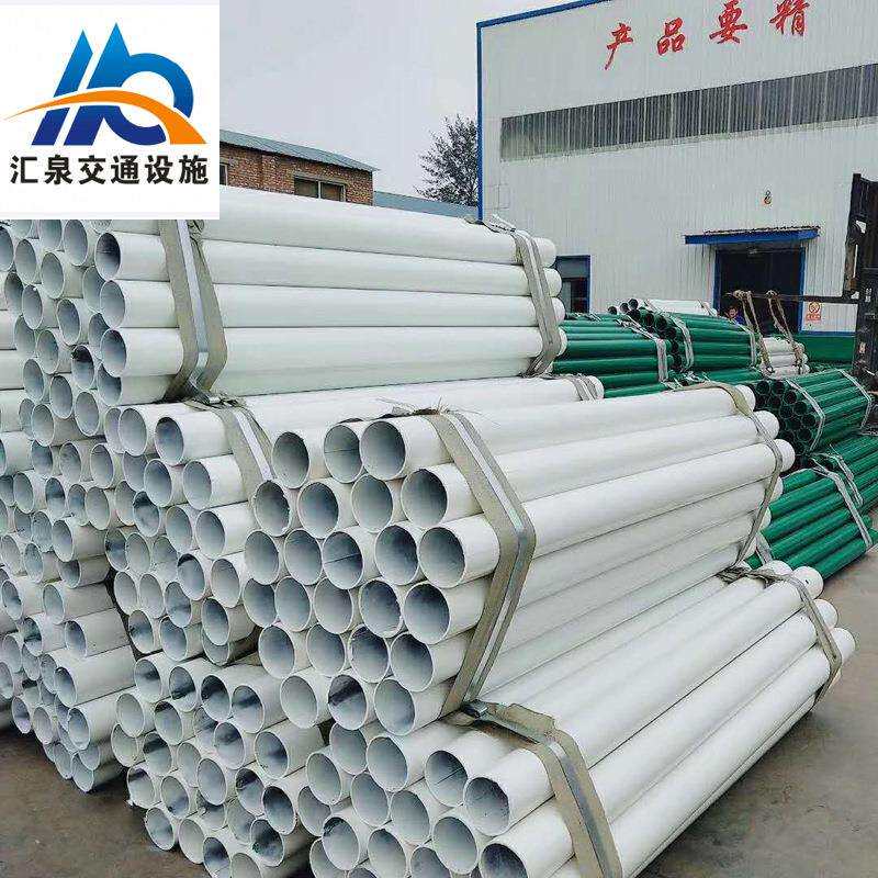 公路防撞热镀锌喷塑护栏立柱波形护栏板配件圆立柱方立柱款式多样