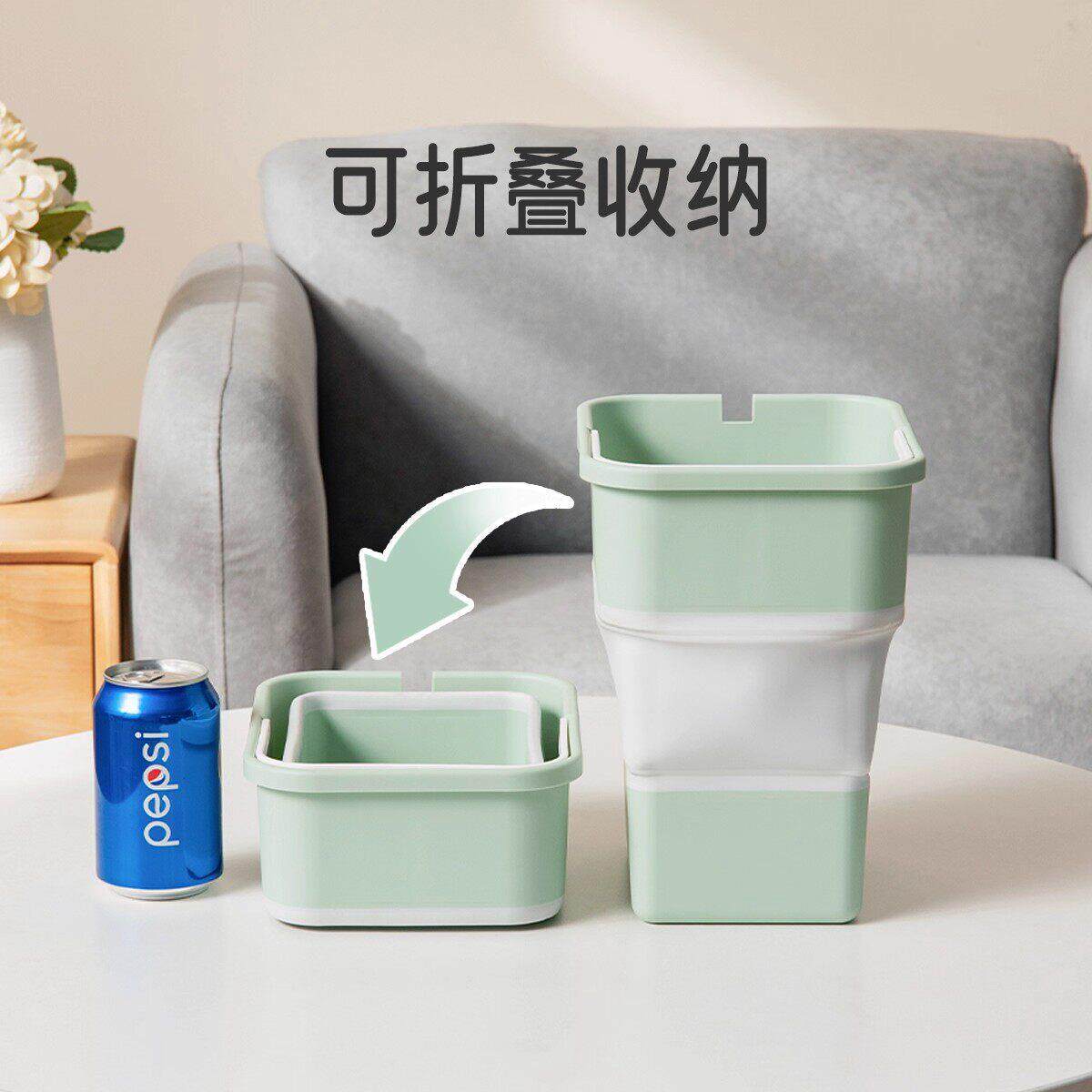 车内垃圾收纳神器车载垃圾桶车内折叠水桶手提密封垃圾伸缩站立桶