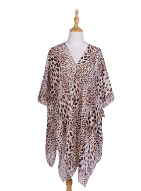 Printed pattern sun protection kimono cardigan beach cover