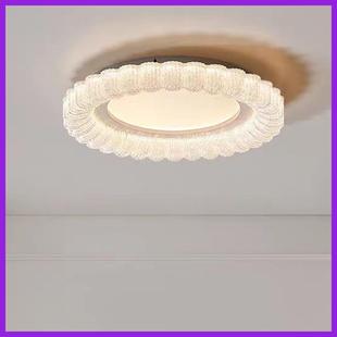 意式 护眼女孩房间主灯创意护眼中山灯具 极简卧室灯花朵奶油风法式