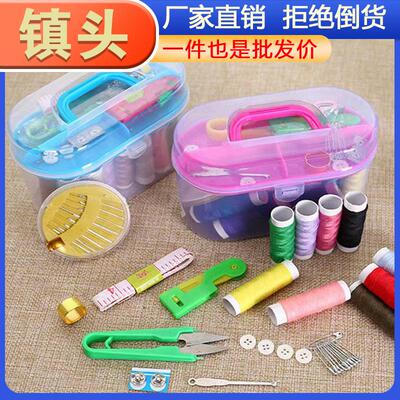 Small 10-Piece Sewing Kit, Practical Home Mending Box, Porta