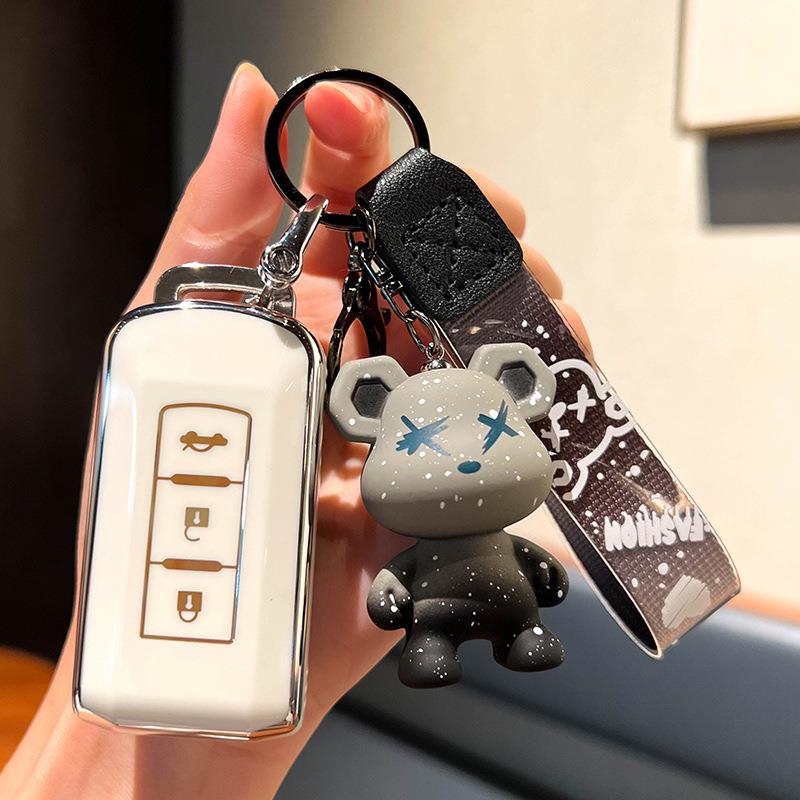 sanli欧蓝德钥匙套21款奕歌高档劲炫asx帕杰罗翼神汽车钥匙包壳扣