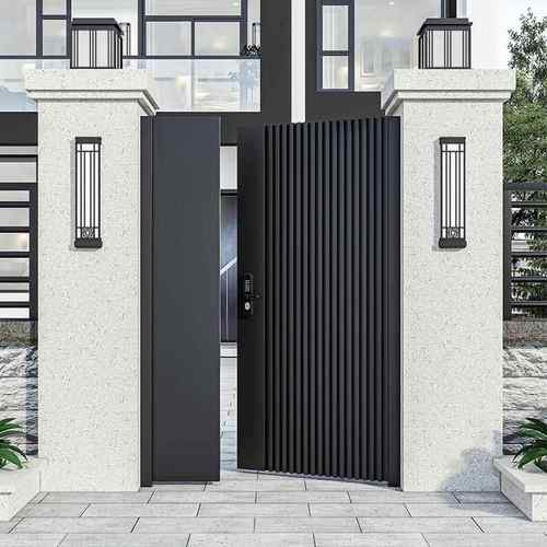 铝合金庭院门别墅子母门户外防盗农村自建房小院子铝合金大门