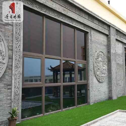 砖m雕仿古青砖式门框包边影壁照壁墙USC踢脚线顶线20c莲花中线