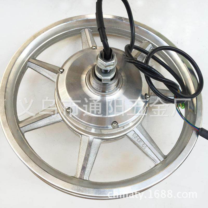 电动折叠自行车无刷有齿14寸轮毂电机36v/48v350w高扭矩易爬坡